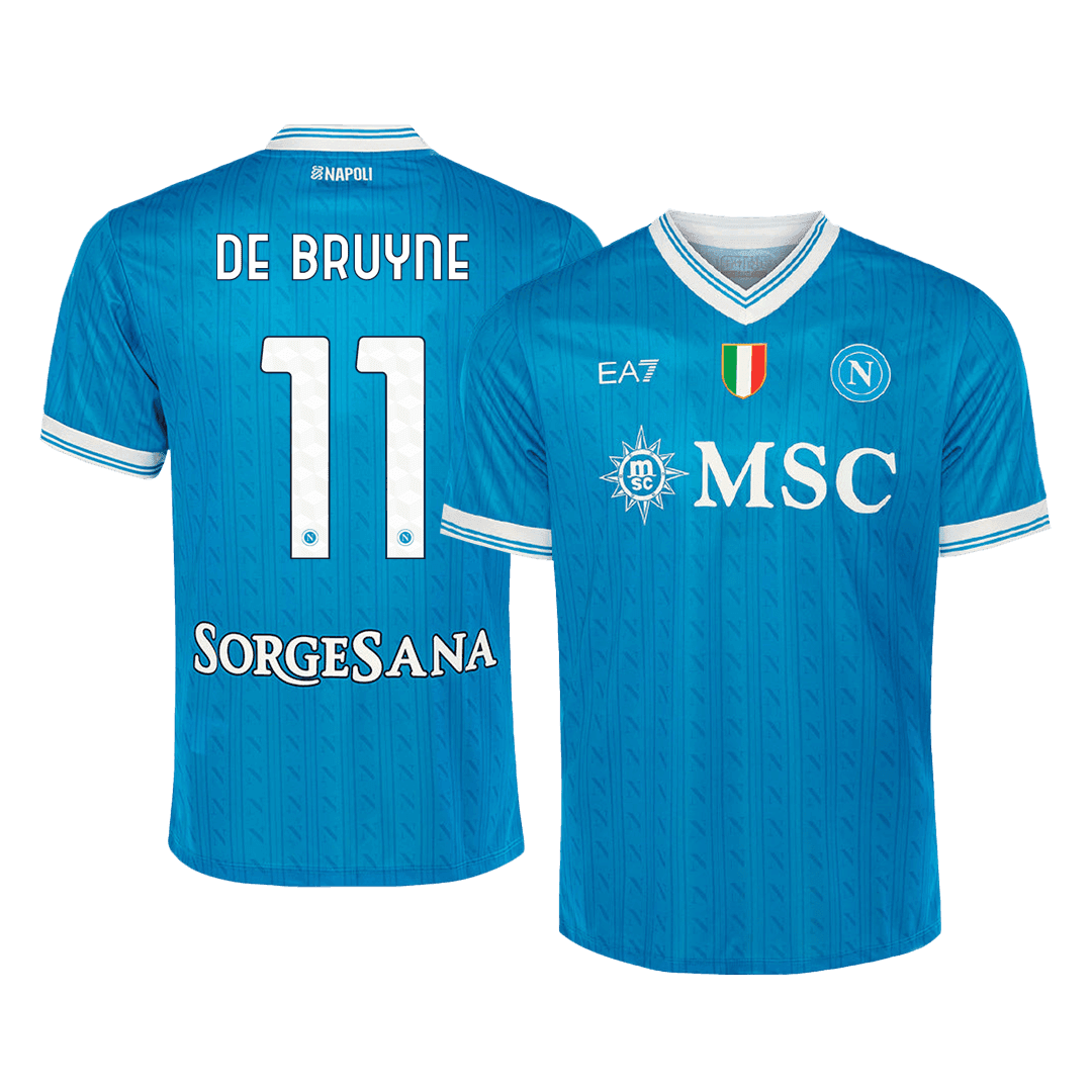 Męska Koszulka Domowa Napoli DE BRUYNE #11 2025/26 - Topowe Koszulki Pilkarskie Sklep Internetowy