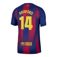 Męska Koszulka Domowa Barcelona RASHFORD #14 Wersja Piłkarska 2025/26 - UCL - Slim Fit - Topowe Koszulki Pilkarskie Sklep Internetowy