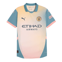 Męska Wersja zawodnika Wysokiej jakości koszulka piłkarska Manchester City Fourth Away 2024/25- Zdecydowanie City (UCL) - Slim Fit - Topowe Koszulki Pilkarskie Sklep Internetowy
