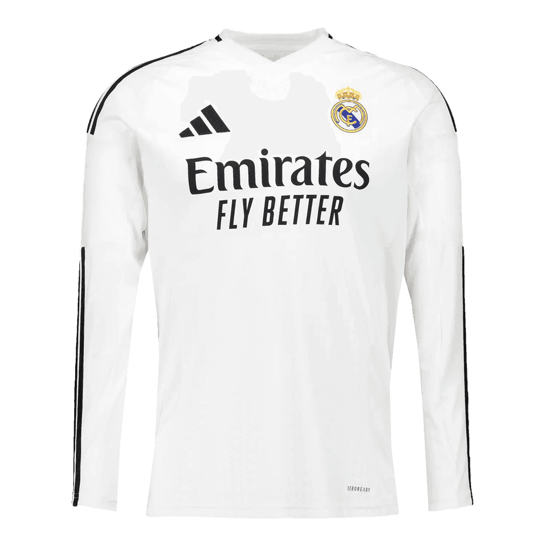 Męska Wysokiej jakości koszulka piłkarska Real Madryt z długim rękawem 2024/25 - Topowe Koszulki Pilkarskie Sklep Internetowy