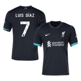 Męska Koszulka Wyjazdowa Liverpool LUIS DÍAZ #7 2024/25 - Topowe Koszulki Pilkarskie Sklep Internetowy