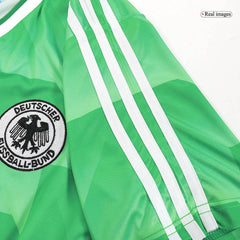 Męska zielona koszulka piłkarska West Germany Retro Away z lat 1988-1990 - Topowe Koszulki Pilkarskie Sklep Internetowy