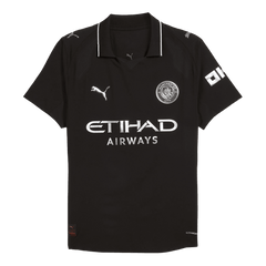 Męska Koszulka Wyjazdowa Manchester City Wersja Piłkarska 2025/26 - Slim Fit - Topowe Koszulki Pilkarskie Sklep Internetowy