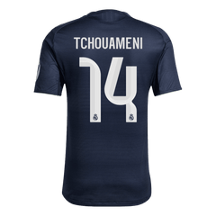 Męska Koszulka Wyjazdowa Real Madrid TCHOUAMENI #14 Wersja Piłkarska 2025/26 - Slim Fit - Topowe Koszulki Pilkarskie Sklep Internetowy