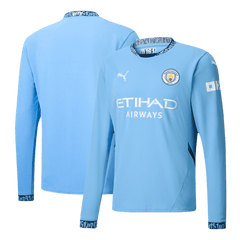 Manchester City Home Koszulka piłkarska z długim rękawem 2024/25 - Topowe Koszulki Pilkarskie Sklep Internetowy