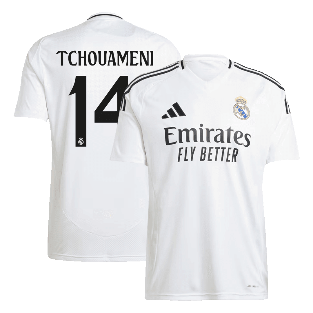 Męska TCHOUAMENI #14 Real Madryt Home Wysokiej jakości koszulka piłkarska 2024/25 - Topowe Koszulki Pilkarskie Sklep Internetowy
