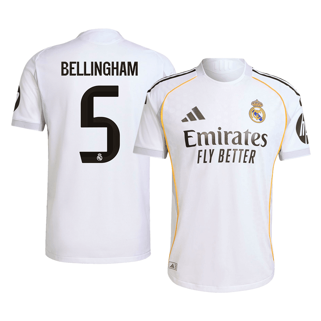 Męska Koszulka Domowa Real Madryt BELLINGHAM #5 Wersja Piłkarska 2025/26 - Slim Fit - Topowe Koszulki Pilkarskie Sklep Internetowy