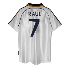 Męska Koszulka Retro Domowa Real Madrid RAUL #7 1999/00 - Topowe Koszulki Pilkarskie Sklep Internetowy