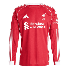 Męska Koszulka Domowa Liverpool z Długim Rękawem 25/26 - Topowe Koszulki Pilkarskie Sklep Internetowy