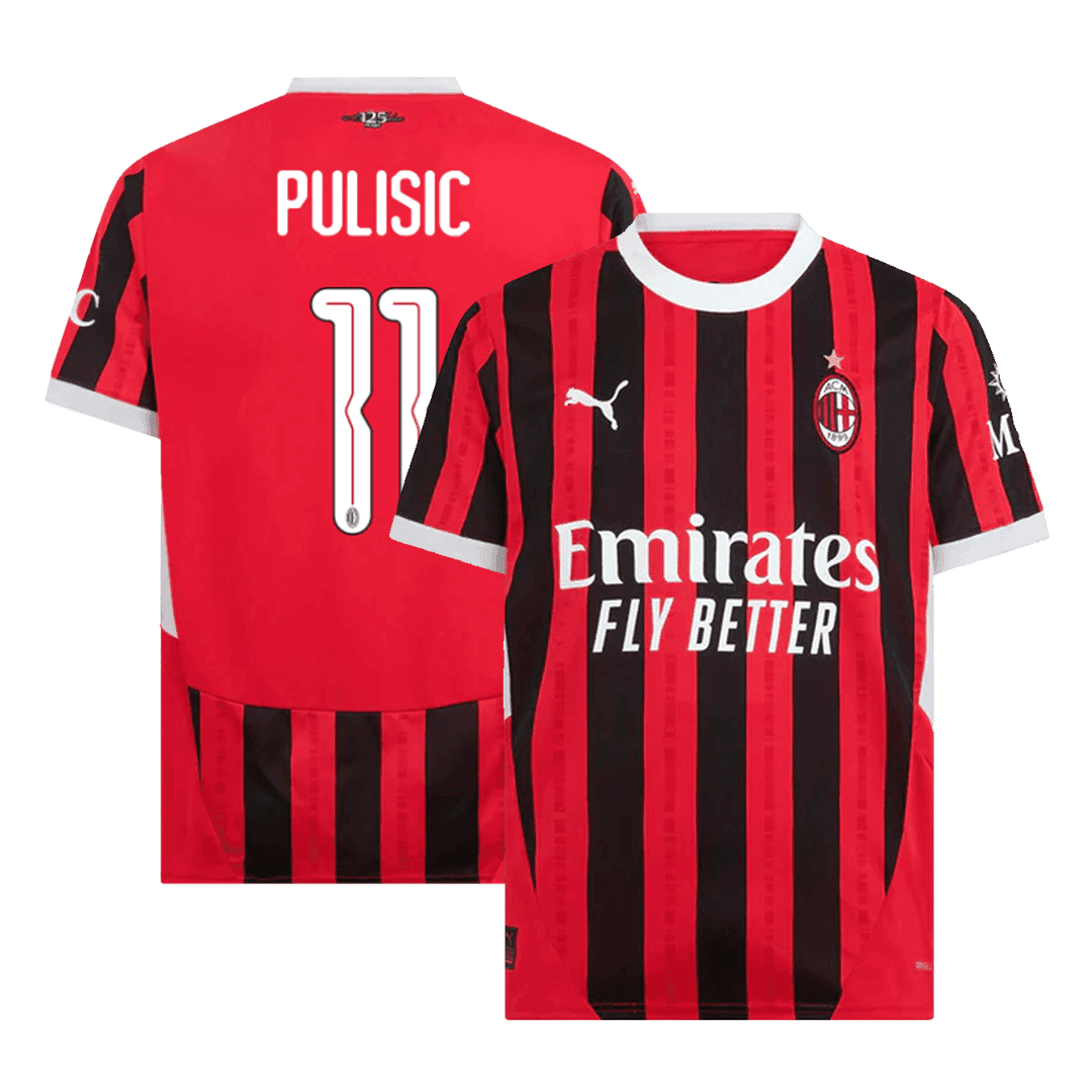 PULISIC #11 Męska koszulka domowa AC Milan 2024/25 - UCL - Topowe Koszulki Pilkarskie Sklep Internetowy