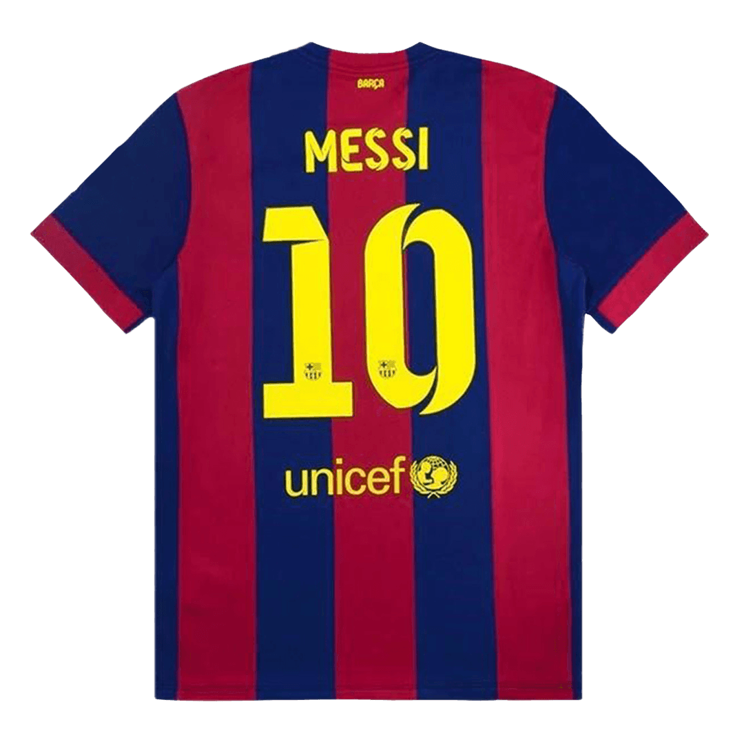 Męska retro koszulka piłkarska Barcelona domowa z sezonu 14/15 MESSI #10 - Topowe Koszulki Pilkarskie Sklep Internetowy