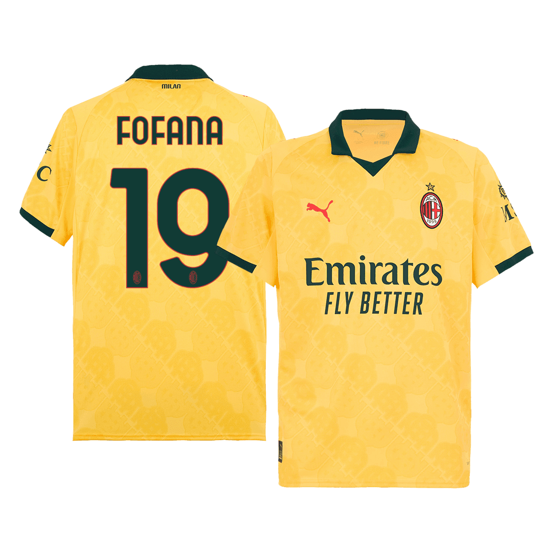 Męska Koszulka Trzecia Wyjazdowa AC Milan FOFANA #19 2025/26 - Topowe Koszulki Pilkarskie Sklep Internetowy