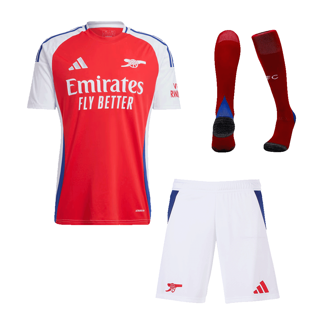Zestaw piłkarski Arsenal (Koszulka+Szorty+Skarpety) Home 2024/25 - Topowe Koszulki Pilkarskie Sklep Internetowy
