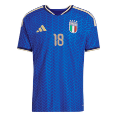 Męska Koszulka Domowa Italy DARMIAN #13 Wersja Piłkarska World Cup 2026 - Slim Fit