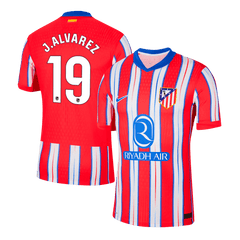 Męska koszulka piłkarska J.ALVAREZ #19 Atletico Madrid Home 2024/25 - Slim Fit - Topowe Koszulki Pilkarskie Sklep Internetowy