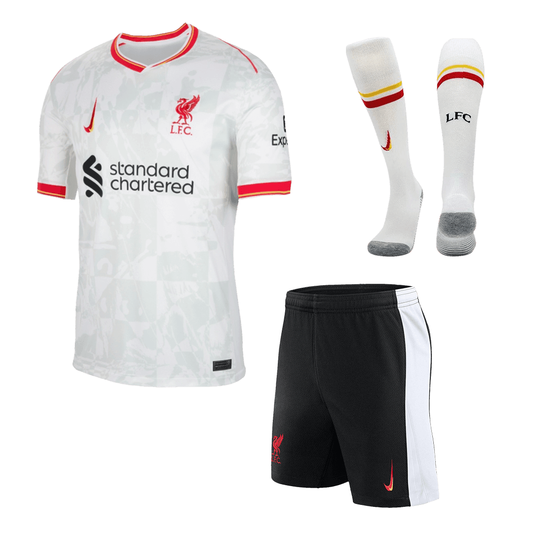 Męski Strój Wyjazdowy Trzeci Liverpool 2024/25 (Koszulka + Spodenki + Getry) - Topowe Koszulki Pilkarskie Sklep Internetowy