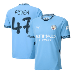 FODEN #47 Manchester City Home Koszulka piłkarska 2024/25 - UCL - Topowe Koszulki Pilkarskie Sklep Internetowy