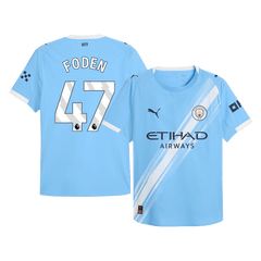 Męska Koszulka Domowa Manchester City FODEN #47 Wersja Piłkarska 2025/26 - Slim Fit - Topowe Koszulki Pilkarskie Sklep Internetowy