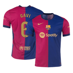 Męska Wersja zawodnika GAVI #6 Barcelona Home Wysokiej jakości koszulka piłkarska 2024/25 - Slim Fit - Topowe Koszulki Pilkarskie Sklep Internetowy