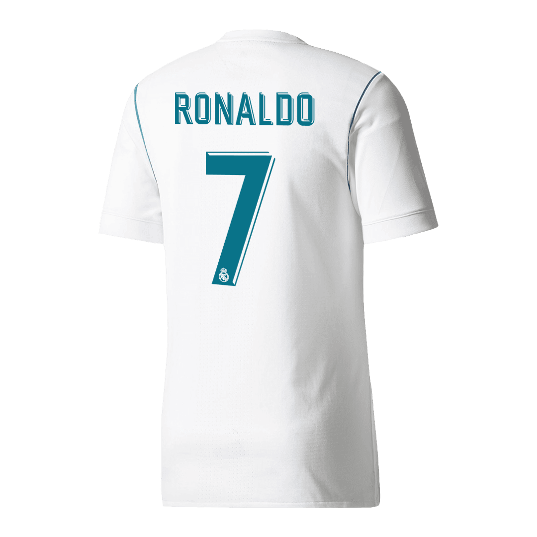 Męska Koszulka Retro Domowa Real Madryt RONALDO #7 2017/18 - Topowe Koszulki Pilkarskie Sklep Internetowy