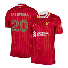 Męska Koszulka Domowa Liverpool CHAMPIONS #20 Wersja Piłkarska 2024/25 - Slim Fit - Topowe Koszulki Pilkarskie Sklep Internetowy