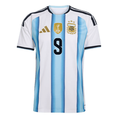 Męska Koszulka Domowa Argentina J.ÁLVAREZ #9 World Cup 2026