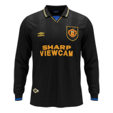 Męska Koszulka Retro Wyjazdowa Manchester United 1993/94 z Długim Rękawem