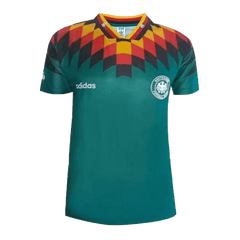 Męska koszulka piłkarska Germany Retro Away Green z 1994 roku - Topowe Koszulki Pilkarskie Sklep Internetowy