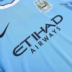 Męska Koszulka Retro Domowa Manchester City 2013/14 - Topowe Koszulki Pilkarskie Sklep Internetowy