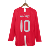 Retro ROONEY #10 2007/08 Męska Koszulka Domowa MU z Długim Rękawem - UCL Final - Topowe Koszulki Pilkarskie Sklep Internetowy