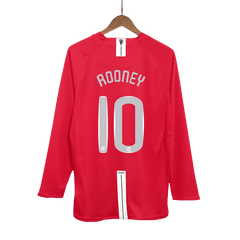 Retro ROONEY #10 2007/08 Męska Koszulka Domowa MU z Długim Rękawem - UCL Final - Topowe Koszulki Pilkarskie Sklep Internetowy