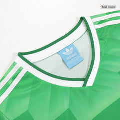 Męska zielona koszulka piłkarska West Germany Retro Away z lat 1988-1990 - Topowe Koszulki Pilkarskie Sklep Internetowy