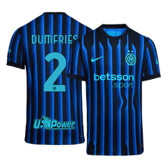 Męska Koszulka Domowa Inter Milan DUMFRIES #2 Wersja Piłkarska 2025/26 - Slim Fit - Topowe Koszulki Pilkarskie Sklep Internetowy
