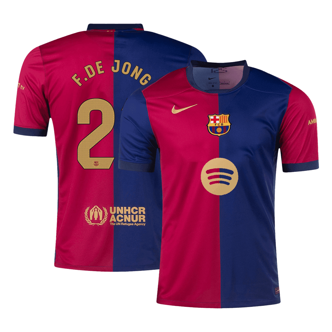 Koszulka Barcelona domowa 2024/25 F.DE JONG #21 - Spotify Logo Without Text - Topowe Koszulki Pilkarskie Sklep Internetowy