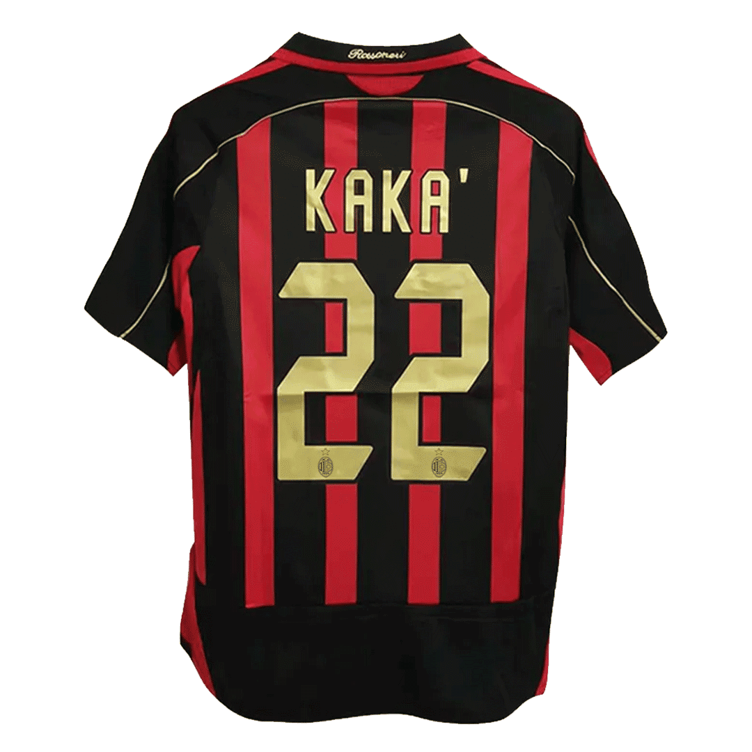 Męska koszulka retro AC Milan 06/07 domowa KAKA' #22 - Topowe Koszulki Pilkarskie Sklep Internetowy