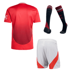 Męski zestaw koszulek piłkarskich Manchester United Home (koszula + spodenki + skarpetki) 2024/25 - Topowe Koszulki Pilkarskie Sklep Internetowy