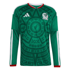 Męska Koszulka Domowa Mexico 2026 z Długim Rękawem - World Cup