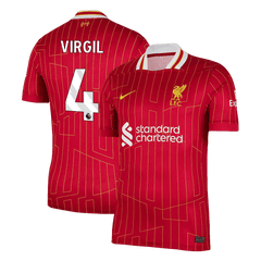 VIRGIL #4 Liverpool Koszulka domowa piłkarska 2024/25 - Topowe Koszulki Pilkarskie Sklep Internetowy