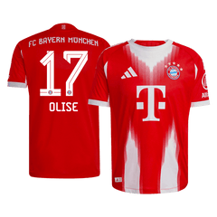 Męska Koszulka Domowa Bayern Munich OLISE #17 Wersja Piłkarska 2025/26 - Slim Fit - Topowe Koszulki Pilkarskie Sklep Internetowy