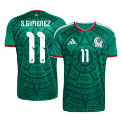 Męska Koszulka Domowa Mexico S.GIMENEZ #11 World Cup 2026