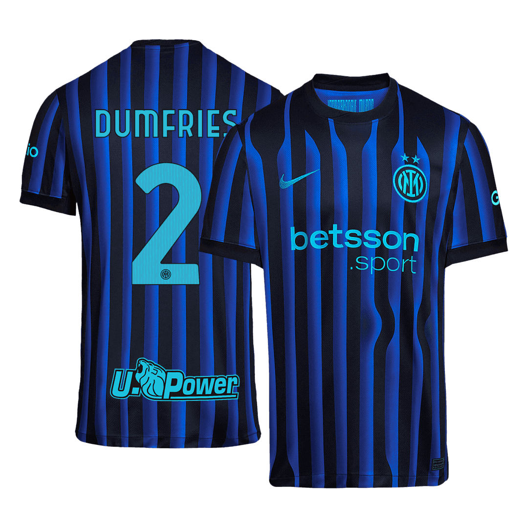Męska Koszulka Domowa Inter Milan DUMFRIES #2 2025/26 - Topowe Koszulki Pilkarskie Sklep Internetowy