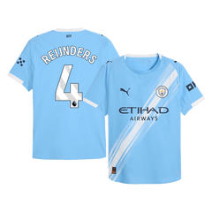 Męska Koszulka Domowa Manchester City REIJNDERS #4 Wersja Piłkarska 2025/26 - Slim Fit