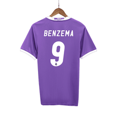 Męska Koszulka Retro Wyjazdowa Real Madrid BENZEMA #9 2016/17 - Topowe Koszulki Pilkarskie Sklep Internetowy