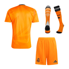 Męski wyjazdowy zestaw piłkarski Real Madrid (koszulka+spodenki+skarpety) 2024/25 - Topowe Koszulki Pilkarskie Sklep Internetowy