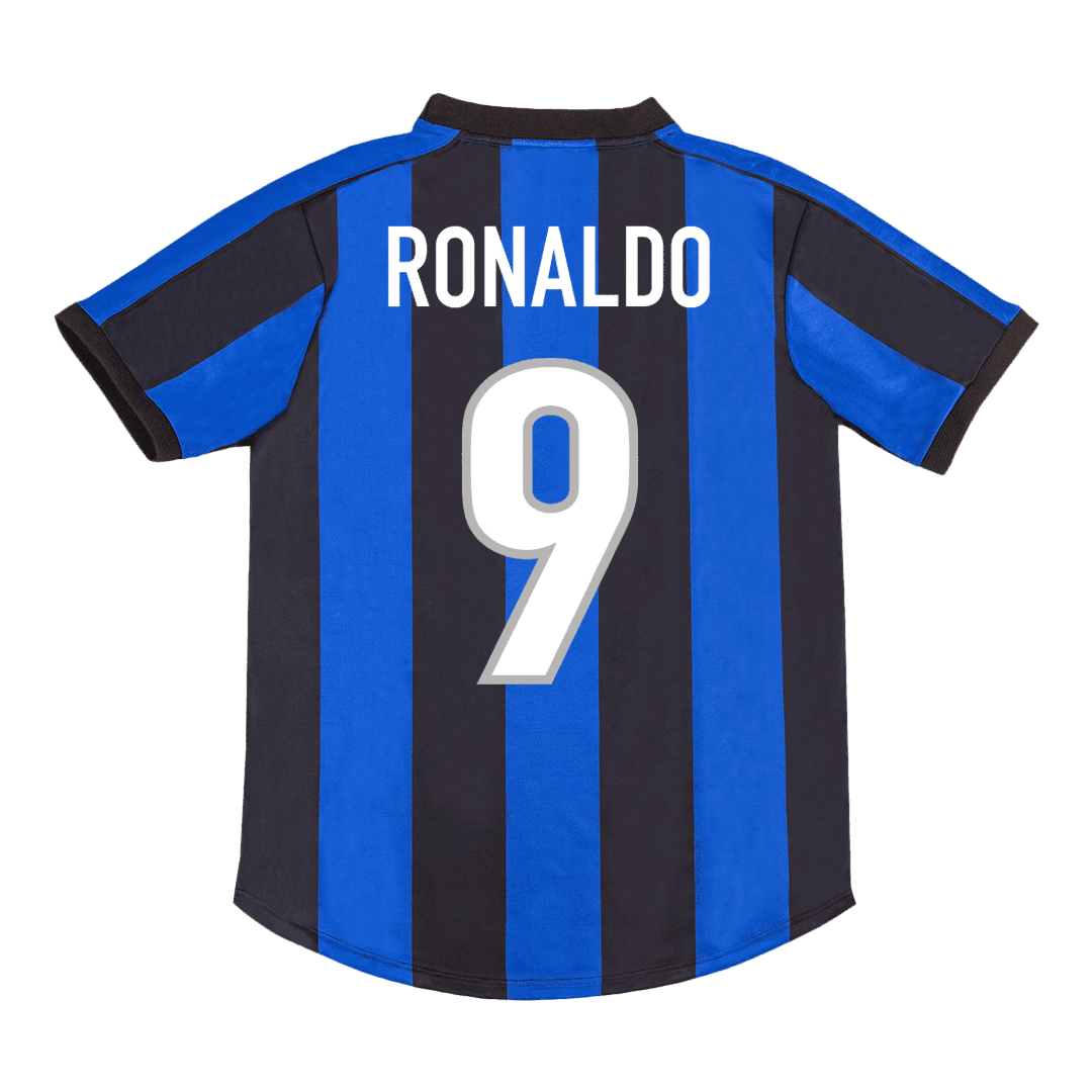 Męska Domowa koszulka piłkarska Retro RONALDO #9 1999/00 Inter Mediolan - Topowe Koszulki Pilkarskie Sklep Internetowy
