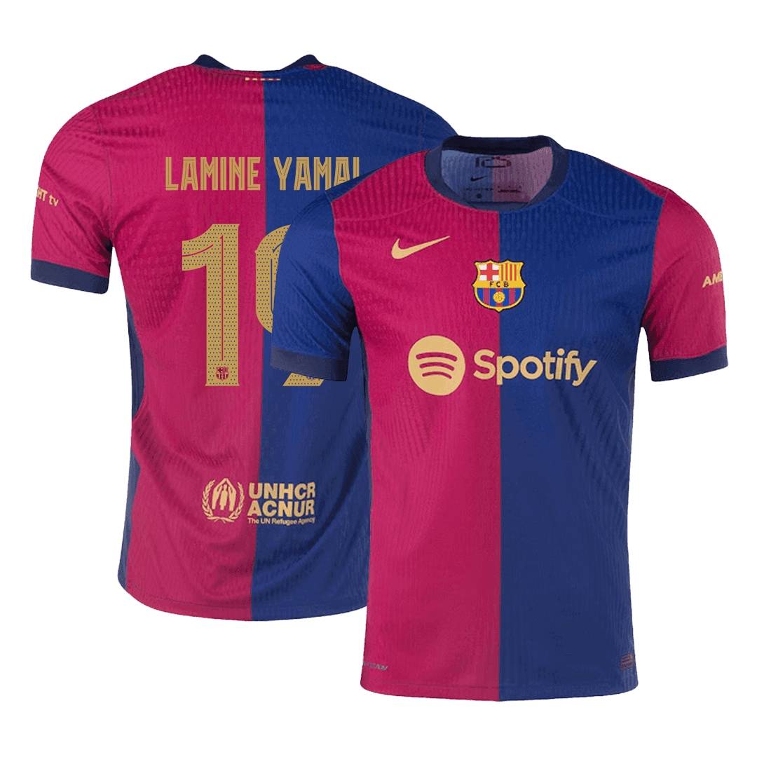 Męska Wersja zawodnika LAMINE YAMAL #19 Barcelona Home Wysokiej jakości koszulka piłkarska 2024/25 - UCL - Slim Fit - Topowe Koszulki Pilkarskie Sklep Internetowy