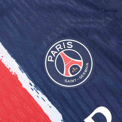 Męska Koszulka Domowa PSG CHAMPIONS #25 Wersja Piłkarska 2024/25 - CHAMPIONS OF EUROPE - Slim Fit - Topowe Koszulki Pilkarskie Sklep Internetowy