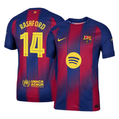 Męska Koszulka Domowa Barcelona RASHFORD #14 Wersja Piłkarska 2025/26 - UCL - Slim Fit - Topowe Koszulki Pilkarskie Sklep Internetowy