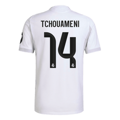 Męska Koszulka Domowa Real Madrid TCHOUAMENI #14 Wersja Piłkarska 2025/26 - Slim Fit - Topowe Koszulki Pilkarskie Sklep Internetowy