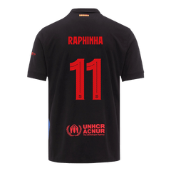 Męska Koszulka Wyjazdowa FC Barcelona RAPHINHA #11 2024/25 - UCL (Spotify Logo Without Text) - Topowe Koszulki Pilkarskie Sklep Internetowy